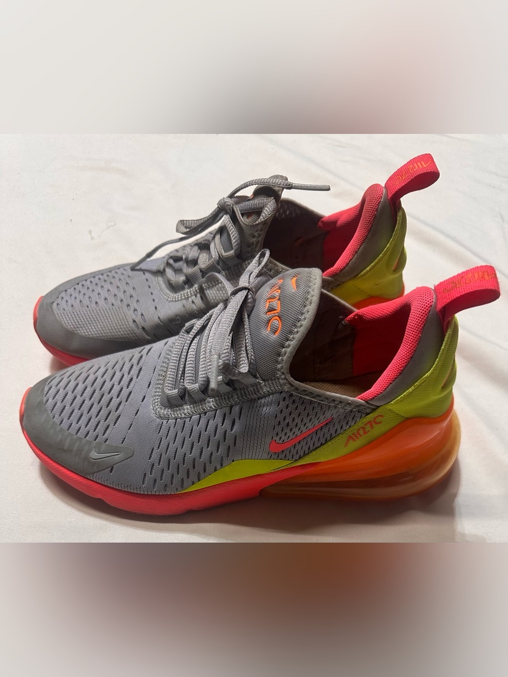 Nike Women Grey Pink Green Orange Air Max Style Sneakers